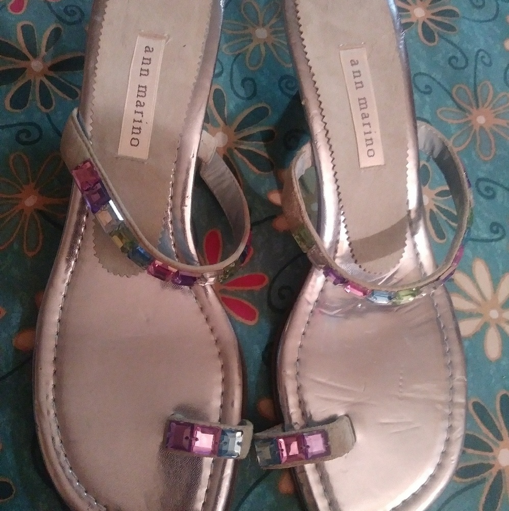 Ann Marino jeweled sandals size 9